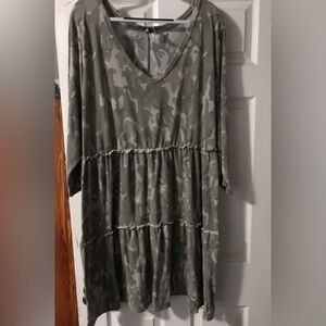 Camo tiered dress